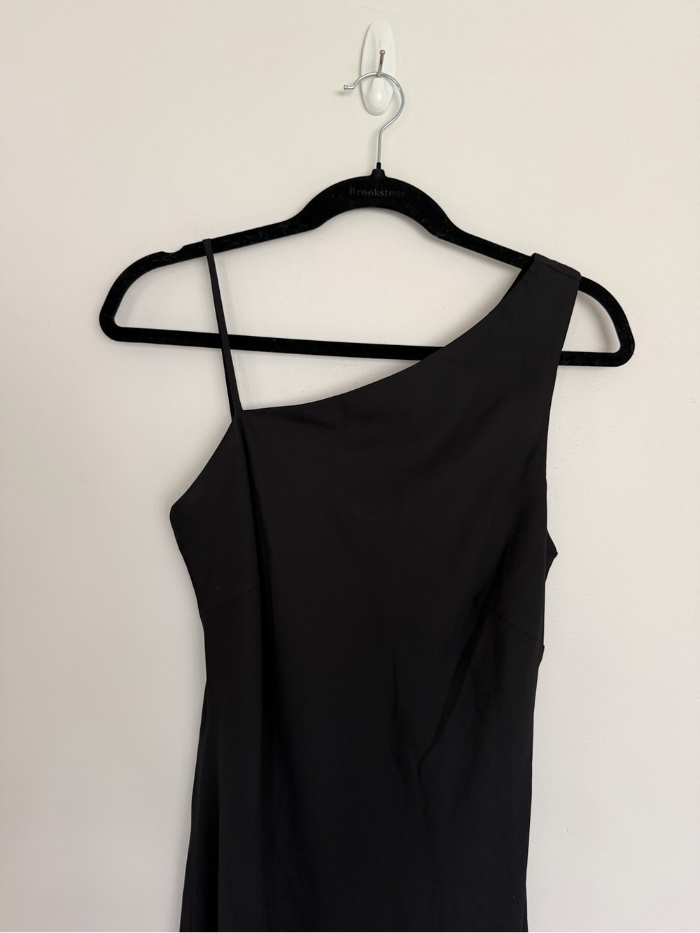 Vintage Rabbit Rabbit Rabbit Designs Black One Shoulder Midi Dress Size 8 - Picture 2 of 4